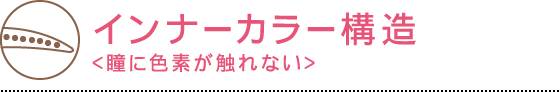 インナーカラー構造 - 瞳に色素が触れない